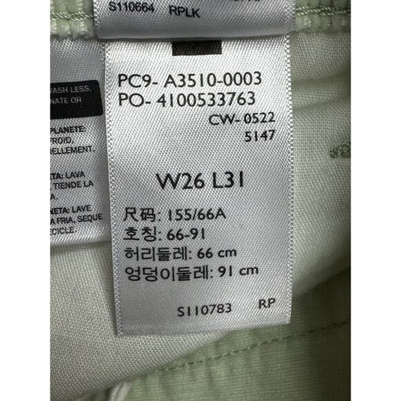 Levi's Women's '94 Baggy Light Green Corduroy Pants - Size 26x31 (27x30) - Picture 6 of 6